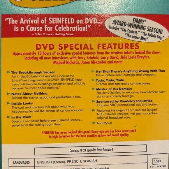 Seinfeld season 4 DVD set with bonus draft script - Picture 3 of 7